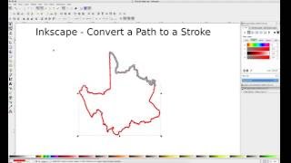 Inkscape  Convert Path to Stroke [upl. by Etnoek]