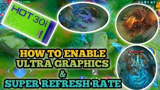 Infinix Hot 30i  Ultra Graphics amp Super Refresh rate settings 😱 [upl. by Imar]