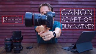 Canon Mirrorless  adapting EF lenses VS native RF [upl. by Adnawal]