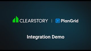 Clearstory  PlanGrid Integration Demo [upl. by Cyndi]