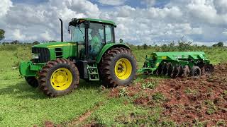 Teste completo Trator John Deere 6125J  Grade Aradora Greensystem GA1118 [upl. by Mona]