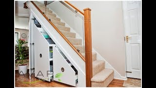 Top 40 Under Staircase Storage Design Ideas  Unit Ark IKEA Drawers Planning Basement Stair DIY 2018 [upl. by Naujuj]