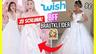 Wir HEIRATEN als BFF endlich 😱 unsere BRAUTKLEIDER vom online SHOP WISH die sich ALLE kaufen kann [upl. by Asirb676]