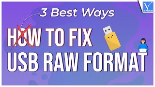 How to Fix USB RAW Format  3 Best Ways [upl. by Carena]