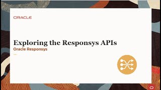 Oracle Responsys  Exploring the Responsys APIs [upl. by Anattar244]