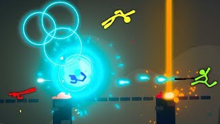 WHAT is THAT Crazy Alien Technology Stick fight the Game Multiplayer Gameplay [upl. by Anitsahs]