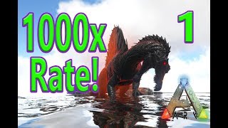 1000x Rate Server Exploration ARK Survival Evolved  Part 1 Ragnarok Map [upl. by Ciel]