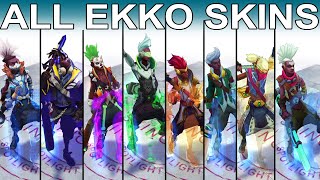 All Ekko Skins Spotlight 2020 League of Legends [upl. by Anwahsar]