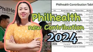 PHILHEALTH CONTRIBUTION 2024 TUMAAS NA SA 5 [upl. by Ahsinnek834]