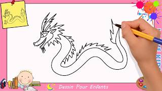 Comment dessiner un dragon FACILEMENT mettre à jour pour ENFANTS 1 [upl. by Niuq]