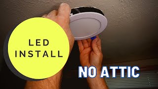 Recessed Lighting Install with No Attic Access  Show Me Construction [upl. by Kolva261]