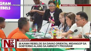 26 kanhi rebelde sa Davao Oriental midangop sa gobyerno alang sa Amnesty Program [upl. by Enaj180]