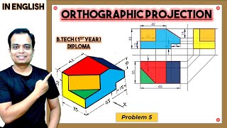 Orthographic ProjectionProblem 5 [upl. by Alper]