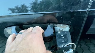 How to opening a Skoda with no visible  hidden Key barrel  4K [upl. by Files]