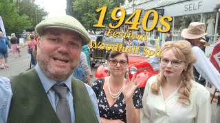 1940s Festival Woodhall Spa Lancaster and Spitfire fly past WS40sFest home front ragtime rewind [upl. by Einyaj]