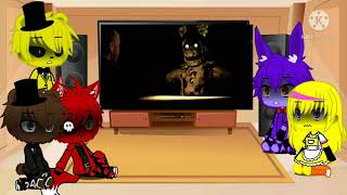 Fnaf 1 reacts to Springtrap interview and he always comes back [upl. by Repsac]