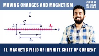 11 Magnetic field of Infinite sheet of current  Amperes Law  Moving Charges amp Magnetism [upl. by Vahe]