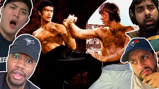 Bruce Lee Vs Chuck Norris Fight First Reaction Gen Z and Millennials React [upl. by Airretal]