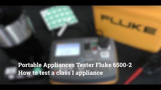 How to test a class I appliance Fluke 65002 PAT Tester [upl. by Maxine]