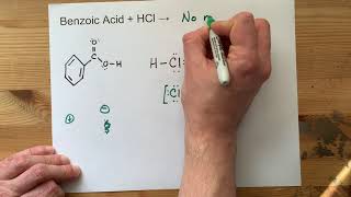 Benzoic Acid  HCl   No reaction [upl. by Winstonn]