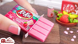 So Sweet Miniature Strawberry KITKAT Dessert ASMR Cooking Mini Food [upl. by Haroun]