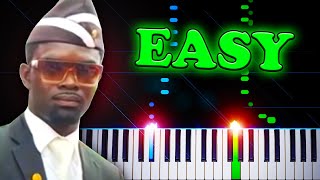 Astronomia Coffin Dance  Easy Piano Tutorial [upl. by Euqirdor]