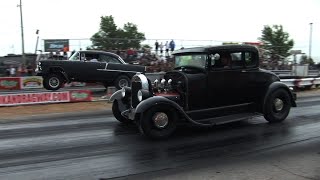 STREET RODS and Gassers  HAMB Drags 2019  MoKan Dragway [upl. by Faus]