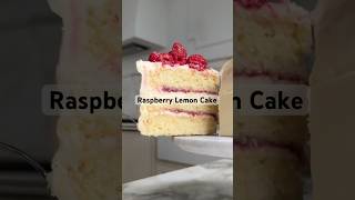 summer in cake form lemon cake with raspberry jam and lemon cream cheese frosting recipe below [upl. by Akeim]