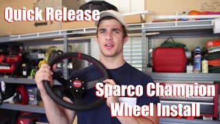 Installing a Sparco Wheel and Quick Release on my NA Miata [upl. by Lundell]