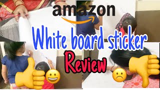 White board sticker review • self adhesive white board paper • Amazon haul • Sasta white board • [upl. by Altis]