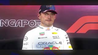 Max Verstappen giving quotone word answersquot at the PostQualifying Press Conference in Singapore GP [upl. by Namron]