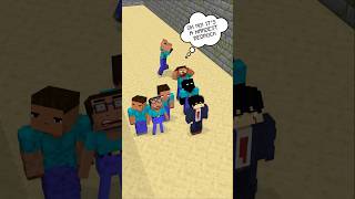 HELP Herobrine And His Friends From Moving Wall Bedrock friendship shorts trending anime [upl. by Noirad]