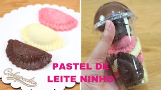 PASTEL DE LEITE NINHO COM NUTELLA  SUPER TENDÊNCIA NOVOS SABORES [upl. by Adilen239]