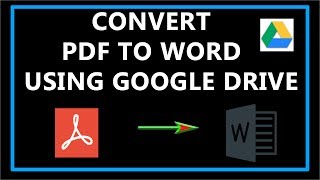 How To Convert PDF to Word Using Google Drive [upl. by Doll]