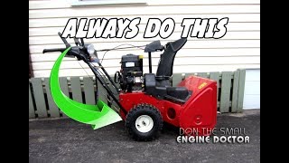 ALWAYS Do This To Your Snowblower [upl. by Ophelia351]