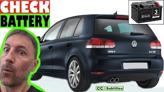 VW Golf Battery Location and How to check battery on VW Golf [upl. by Mina]