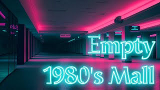 EMPTY 1980s Mall Vaporwave  Retrowave Ambience  Relaxing Sleeping Working Studying [upl. by Doretta]