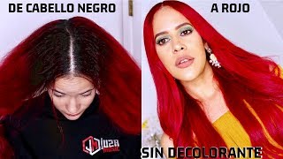 MI CABELLO DE NEGRO A ROJO SIN DECOLORAR CABELLO ROJO VIBRANTE DilsiaGlam [upl. by Zipah]