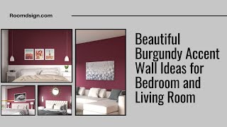 10 Glam Burgundy Accent Wall Ideas [upl. by Aicekan]