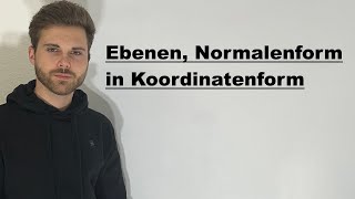 Ebenen Normalenform in Koordinatenform umwandeln  Verständlich erklärt [upl. by Terle325]