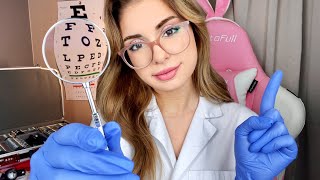 ASMR Eye Exam amp Color Blind Test Medical Roleplay Light Triggers Follow My Instructions [upl. by Mordy]