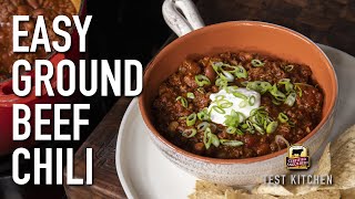 Easy Ground Beef Chili Recipe [upl. by Justinian]