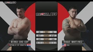 RIZIN 13 Mirko Cro Cop vs Roque Martinez  LIVE 2018 [upl. by Jehias]