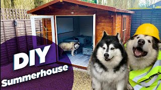 Emmas DIY Summerhouse  Life With Malamutes Log Cabin  Dunster House TV [upl. by Imorej]