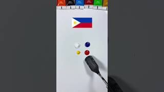 Philippines flag color mixing 😍 shorts colormixing philippines paintmixing Asmr [upl. by Adnawal]