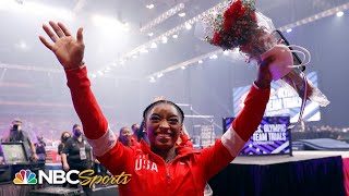 Simone Biles cruises to Olympic berth will defend her 4 golds in Tokyo  NBC sports [upl. by Kev]