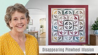 How to Make a Disappearing Pinwheel Illusion Quilt  Free Quilting Tutorial [upl. by Brunhilda]