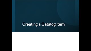 Create Catalog Item in ServiceNow [upl. by Yevad]