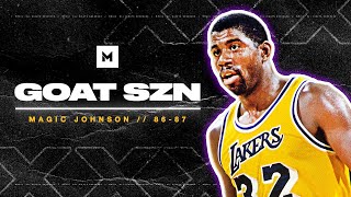 Magic Johnson SHOWTIME Highlights From 198687 MVP Season  GOAT SZN [upl. by Schifra541]