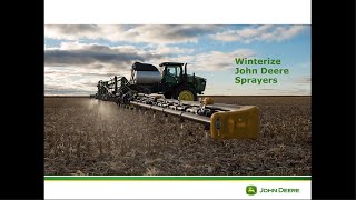 How To Winterize Series 4 Sprayers  John Deere ExactApply™ [upl. by Eylatan]